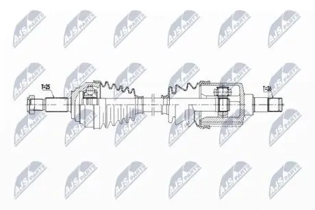 ПІВВІСЬ | FORD FIESTA 1.6ST 13- /ЛІВ,MTM/ NTY NPWFR169