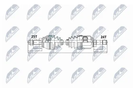ПІВВІСЬ | FIAT DOBLO 223 1.3JTD 04-10, 1.9JTD 01-10 /ЛІВ/ NTY NPWFT016