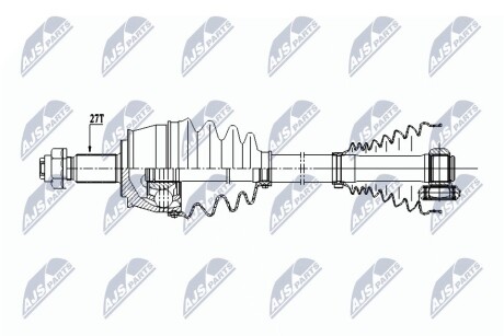 ПІВВІСЬ | FIAT DOBLO 1.6D MULTIJET 10- /HEAVY DUTY,Л/П/ NTY NPWFT035 (фото 1)