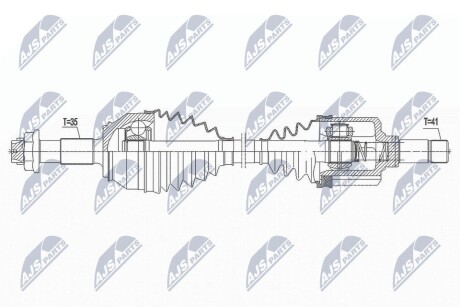 ПІВВІСЬ | FIAT DUCATO 2.3D MULTIJET 11-, CITROEN JUMPER 2.2HDI 11-, PEUGEOT BOXER 2.2HDI 11- /ЛІВ/ NTY NPWFT037