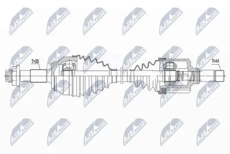 ПІВВІСЬ | FIAT DUCATO 2.3D MULTIJET 11-, CITROEN JUMPER 2.2HDI 11-, PEUGEOT BOXER 2.2HDI 11- /ЛІВ/ NTY NPWFT037