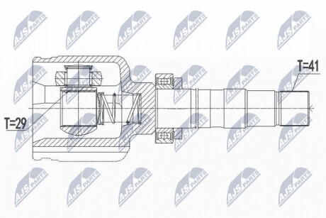 ШАРНІР РІВНИХ КУТОВИХ ШВИДКОСТЕЙ | FIAT DUCATO 2.3D MULTIJET 11-, CITROEN JUMPER 2.2HDI 11-, PEUGEOT BOXER 2.2HDI 11- /ПРАВ/ NTY NPWFT040