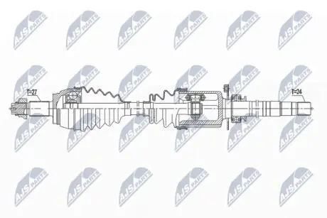 ПІВВІСЬ | FIAT 500X 1.6,1.6D MULTIJET 14-, JEEP RENEGADE 1.6 14- /ПРАВ,MTM/ NTY NPWFT041