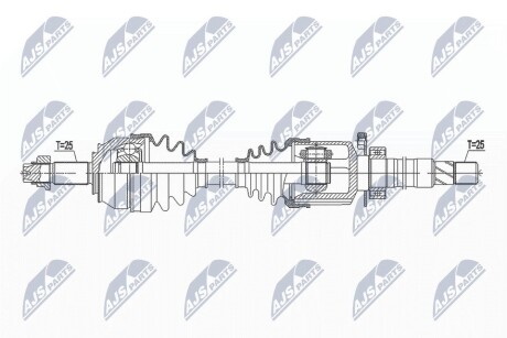 ПІВВІСЬ | FIAT GRANDE PUNTO 1.6D MULTIJET/1.9D MUTLIJET 05-, PUNTO EVO 1.6D MULTIJET 09-, FIORINO/QUBO 1.4 08-, ALFA ROMEO MITO 1.6JTDM 08- /ПРАВ,MTM/ NTY NPWFT045