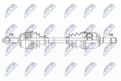 ПІВВІСЬ | FIAT 500 1.3D MULTIJET, 1.4 09- /ЛІВ,MTM/ NTY NPWFT047 (фото 1)