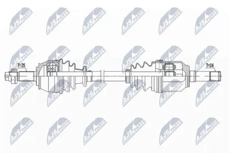 ПІВВІСЬ | FIAT 500 1.3D MULTIJET, 1.4 09- /ЛІВ,MTM/ NTY NPWFT047