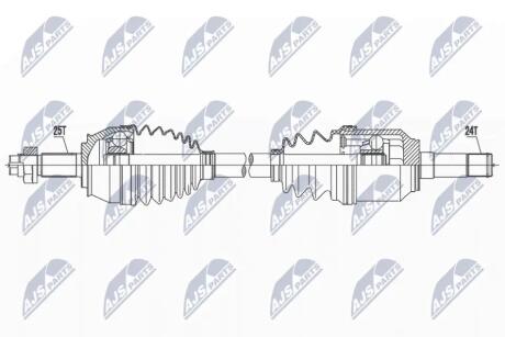 ПІВВІСЬ | ABARTH 500/595/695 1.4T 08- /ЛІВ,MTM5/ NTY NPWFT055