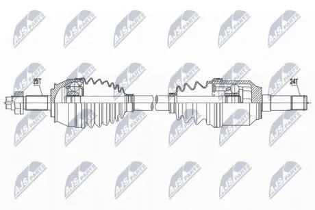 ПІВВІСЬ | ABARTH 500/595/695 1.4T 08- /ЛІВ,MTM5/ NTY NPWFT055