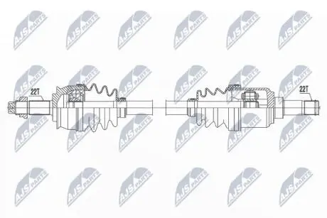 ПІВВІСЬ | FIAT PANDA 0.9,1.2 12-, LANCIA YPSILON 1.2 11- /ЛІВ/ NTY NPWFT060