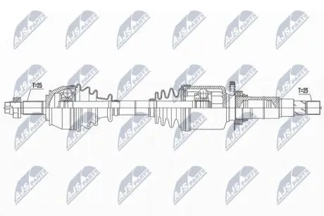 ПІВВІСЬ | FIAT BRAVO II 1.6D MILTIJET,1.9D MULTIJET 07-, LANCIA DELTA 1.6D MULTIJET 08-14 /ПРАВ,MTM/ NTY NPWFT067
