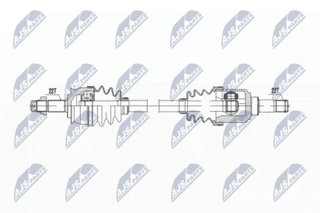 ПІВВІСЬ | FIAT PANDA 1.1,1.2 03- /ЛІВ/ NTY NPWFT073