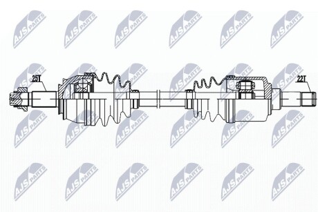 ПІВВІСЬ | FIAT 500 0.9,1.4,1.3JTD 07-, FORD KA 1.3TDCI 08- /ЛІВ/ NTY NPWFT075