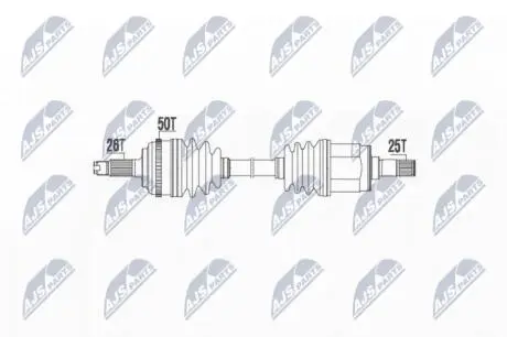 ПІВВІСЬ | HONDA CIVIC EU/EP/ES/EM 1.4,1.6,1.7 01-05 /ПРАВ, OPCJA 1/ NTY NPWHD031