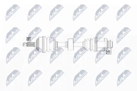 ПІВВІСЬ | HONDA CR-V 2.0,2.4,2.2CTDI 02-07, ODYSSEY 2.4 99-04 /ПРАВ / NTY NPWHD033