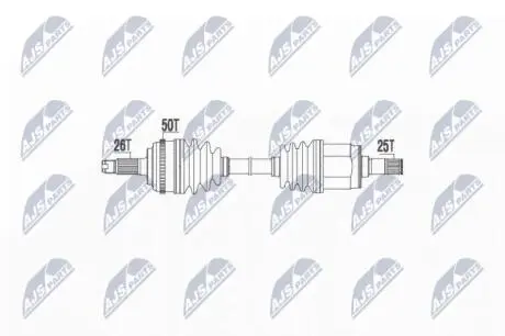 ПІВВІСЬ | HONDA CIVIC EU/EP/ES/EM 1.4,1.6,1.7 01-05 /ПРАВ, OPCJA 2/ NTY NPWHD040