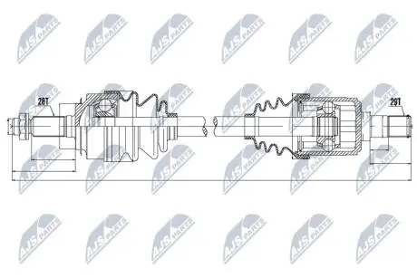 ПІВВІСЬ | HONDA CR-V 2.2ICDTI 05-07 /ЛІВ, MTM/ NTY NPWHD041