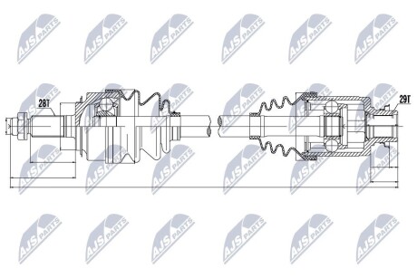 ПІВВІСЬ | HONDA CR-V 2.2ICDTI 05-07 /ПРАВ, MTM/ NTY NPWHD042