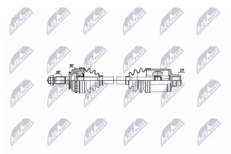 ПІВВІСЬ | HONDA CIVIC 1.6VTI 92-01, CRX VTI/VTEC 89-99 /ЛІВ/ NTY NPWHD045