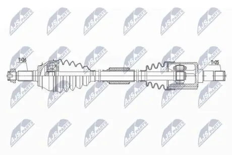 ПІВВІСЬ | HONDA JAZZ 1.5,1.5HYBRID 17- /ЛІВ/ NTY NPWHD054