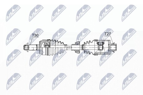 ПІВВІСЬ | HONDA ACCORD 08- /ЛІВ,5ATM/ NTY NPWHD058