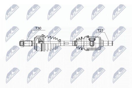 ПІВВІСЬ | HONDA CR-V 2.0,2.4 2WD/4WD 12-17 /ПЕРЕД,ЛІВ,MTM,ATM/ NTY NPWHD060 (фото 1)