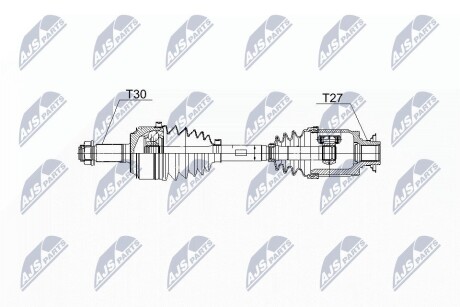 ПІВВІСЬ | HONDA CR-V 2.0,2.4 2WD/4WD 12-17 /ПЕРЕД,ПРАВ,MTM,ATM/ NTY NPWHD062