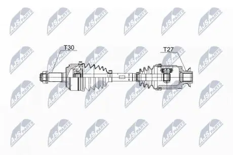 ПІВВІСЬ | HONDA CR-V 2.0,2.4 2WD/4WD 12-17 /ПЕРЕД,ПРАВ,MTM,ATM/ NTY NPWHD062