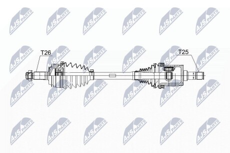 ПІВВІСЬ | HONDA CIVIC 4D 1.8,2.0 06-11 /ЛІВ,ATM/ NTY NPWHD064