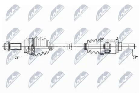 ПІВВІСЬ | HONDA CR-V 4WD 06-12 /ЗАД,ПРАВ/ NTY NPWHD068