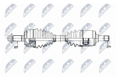 ПІВВІСЬ | HONDA CRV 2.0 4WD 09-12, 2.4 07-12 /ПЕРЕД,ЛІВ/ NTY NPWHD071