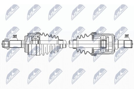 ПІВВІСЬ | HONDA CIVIC 2.2CTDI 05-12 /ЛІВ/ NTY NPWHD081 (фото 1)