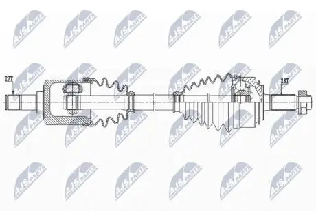 ПІВВІСЬ | HONDA CR-V 2.0,2.4,2.2CTDI 02-07 /ЛІВ/ NTY NPWHD085