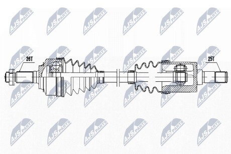 ПІВВІСЬ | HONDA JAZZ 1.2,1.3,1.4 08-, CITY 1.4 08- /ЛІВ/ NTY NPWHD087