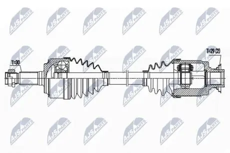 ПІВВІСЬ | HONDA RIDGELINE 3.5 AWD 05-, ODYSSEY 3.5 07-10 /ПЕРЕД,ЛІВ,ATM/ NTY NPWHD089