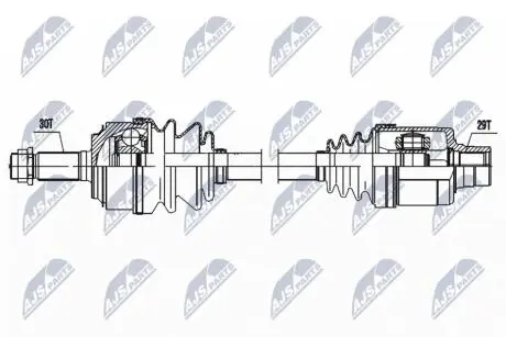 ПІВВІСЬ | HONDA RIDGELINE 3.5 AWD 05-, ODYSSEY 3.5 05-10 /ПЕРЕД,ПРАВ,ATM/ NTY NPWHD094