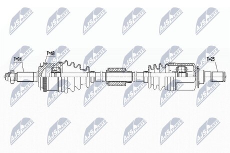 ПІВВІСЬ | HYUNDAI I10 1.2 08-15 /ПРАВ/ NTY NPWHY547