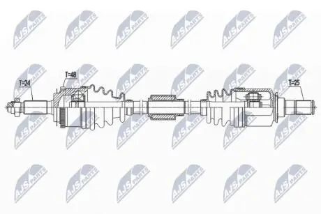 ПІВВІСЬ | HYUNDAI I10 1.2 08-15 /ПРАВ/ NTY NPWHY547