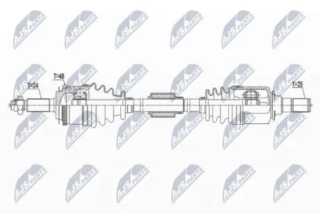 ПІВВІСЬ | HYUNDAI I10 1.1,1.2 08-15 /ЛІВ/ NTY NPWHY551