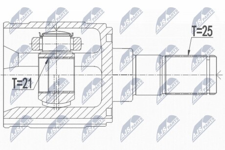 Внутренний шрус hyundai i20 1.2 14,49500c8000 NTY NPWHY554