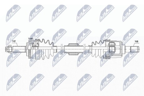 ПІВВІСЬ | HYUNDAI IX20 1.4 MTM 10-, 1.6 MTM/ATM 15- /ПРАВ/ NTY NPWHY579