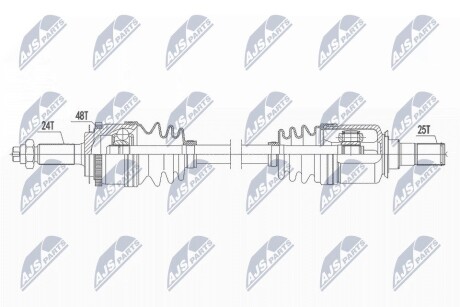 ПІВВІСЬ | HYUNDAI I10 1.0 11-, 1.1 08-13, 1.2 08- /ЛІВ/ NTY NPWHY585 (фото 1)