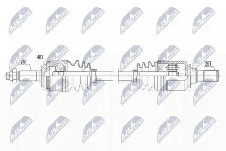 ПІВВІСЬ | HYUNDAI I10 1.0 11-, 1.1 08-13, 1.2 08- /ЛІВ/ NTY NPWHY585