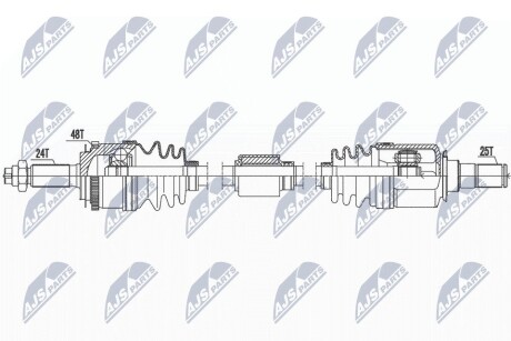 ПІВВІСЬ | HYUNDAI I10 1.0 11-, 1.1 08-13, 1.2 08- /ПРАВ/ NTY NPWHY587