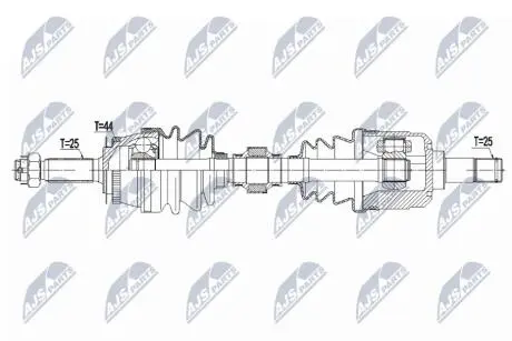ПІВВІСЬ | HYUNDAI ELANTRA 00-06, COUPE 01-09 /ЛІВ/ NTY NPWHY591