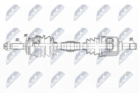 ПІВВІСЬ | HYUNDAI ELANTRA 00-06, COUPE 01-09 /ПРАВ/ NTY NPWHY593