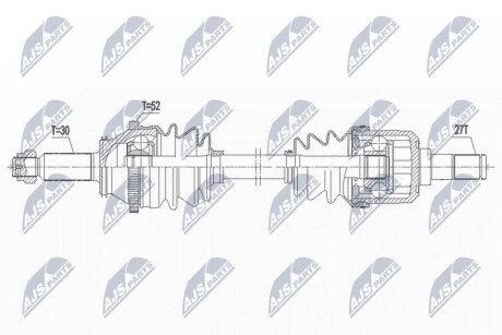 ПІВВІСЬ | HYUNDAI SANTA FE II 06-12/ЗАД,L=P,MTM,ATM/ NTY NPWHY601