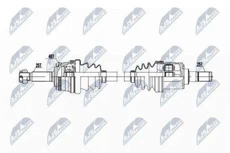 ПІВВІСЬ | HYUNDAI ACCENT 1.4,1.6 05-10 /ЛІВ/ NTY NPWHY603