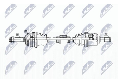 ПІВВІСЬ | HYUNDAI ACCENT 1.4,1.6 05-10 /ПРАВ/ NTY NPWHY605