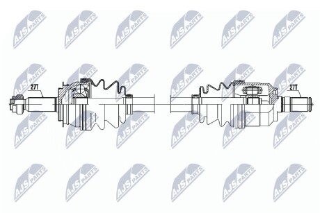 ПІВВІСЬ | HYUNDAI ELANTRA 2.0 15- /ЛІВ,ATM/ NTY NPWHY615 (фото 1)