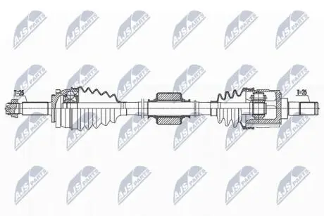 ПІВВІСЬ | HYUNDAI ACCENT/SOLARIS 1.4 18-, KIA RIO IV 1.4 17- /ПРАВ,MTM/ NTY NPWHY617